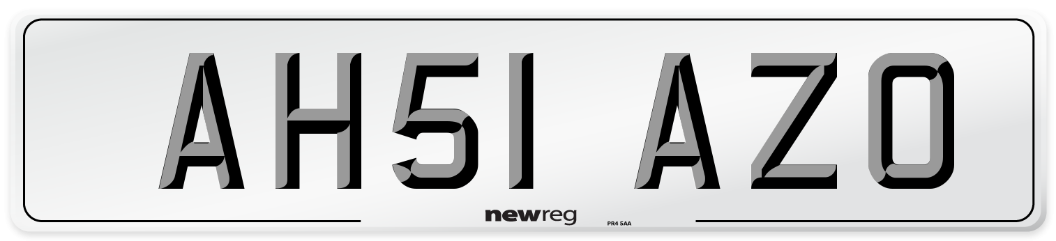 AH51 AZO Number Plate from New Reg
